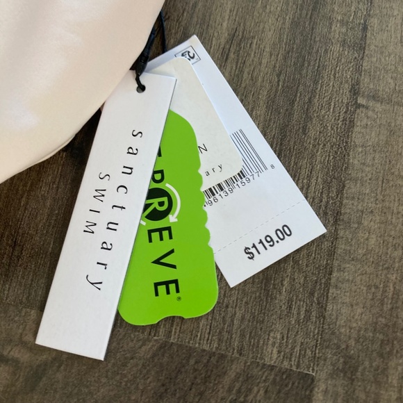 Anthropologie Sanctuary Tie Front Plung One Piece Swimsuit - Picture 7 of 9